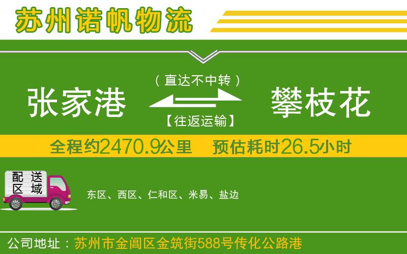 張家港到攀枝花物流公司