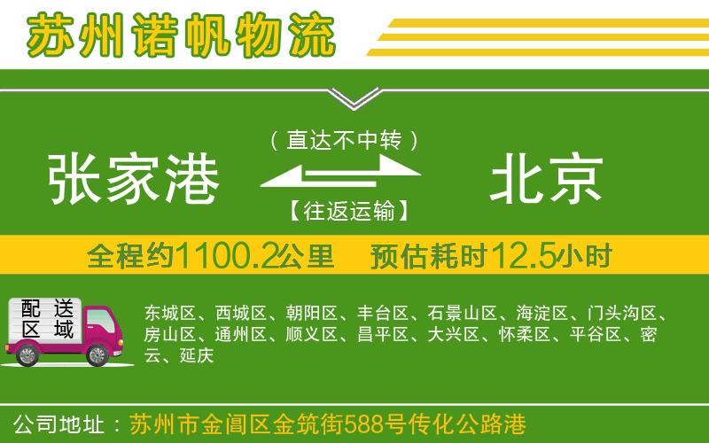 張家港到北京物流公司