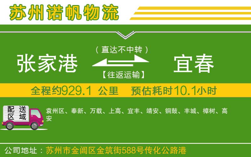 張家港到宜春物流公司