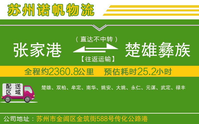張家港到楚雄彝族自治州物流公司
