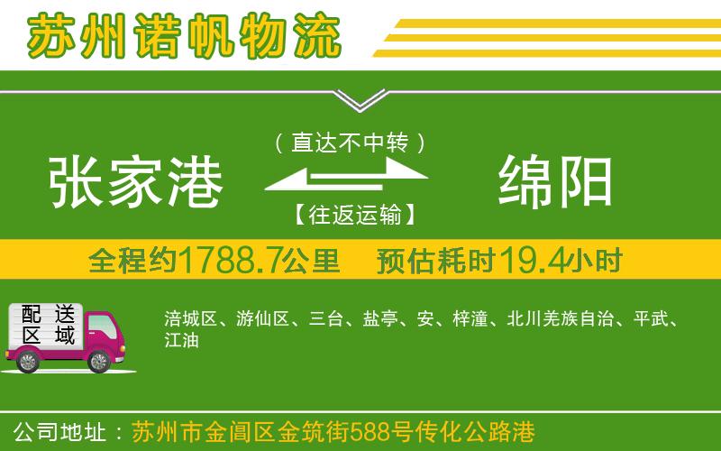 張家港到綿陽物流公司