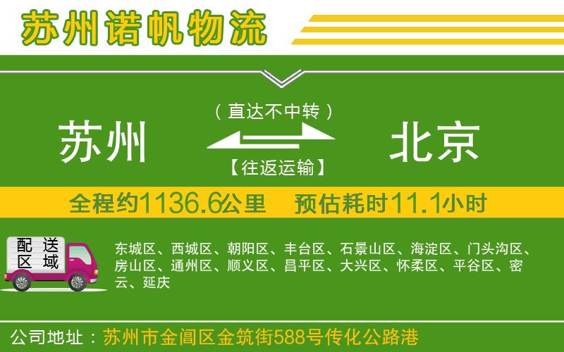 蘇州到北京貨運公司