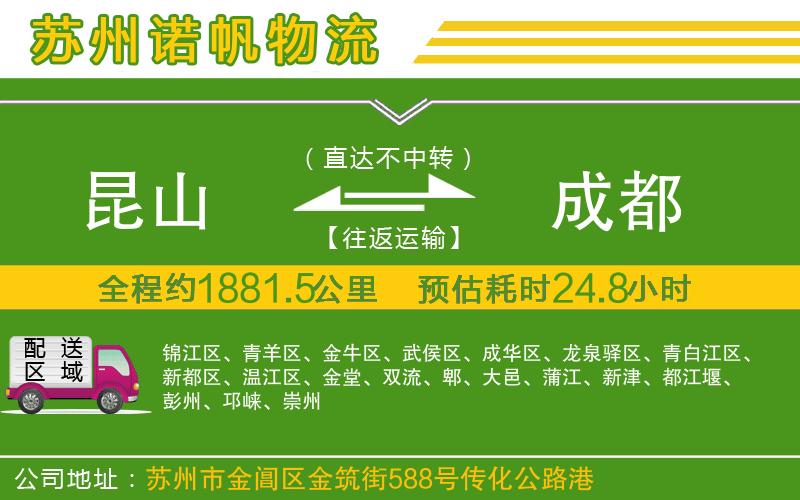 昆山到成都物流公司